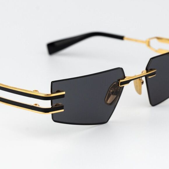 Balmain Women Sunglasses Titanium Gold Black Grey Geometric FIXE BPS-123A-54 main image 11